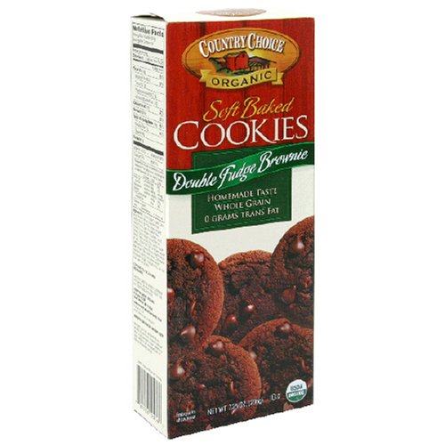 Country Choice Organic Double Fudge Brownie Soft Baked Cookies, 7.25-Ounce Boxes (Pack of... by Country Choice Organic