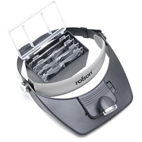 Rolson Tools 60390 LED Head Loupe Magnifier Visor