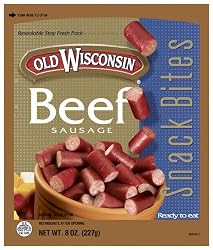 Old Wisconsin Beef Snack Bites, 8-Ounce Pouches (Pack of 6)