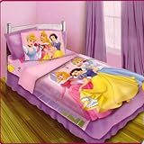 Disney Three Princess Ballroom Beauties Pink Comforter Bed in a Bag 4 PC