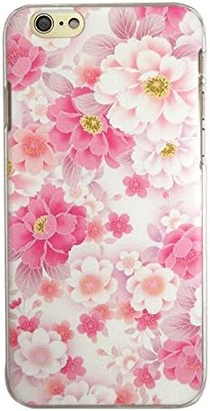 wonpowerroad For apple iphone 6 (4.7inch) case PC NEW slim clear transparent art hipster unique hot pink Chrysanthemum totem rose flowers Henna Hard back cases shell cover skin trees hard bumper with Free Clear Screen Protector (A12)