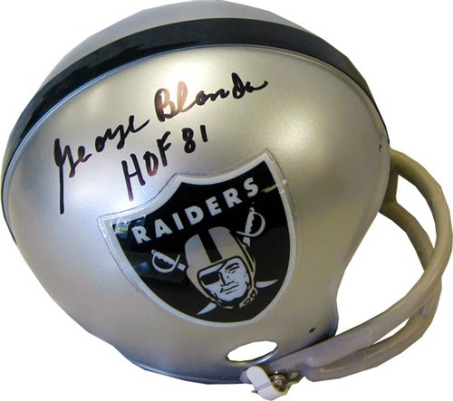 George Blanda ''HOF 81'' Autographed/Hand Signed Oakland Raiders Mini Helmet