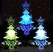 Christmas Window Clings - Set of 3 Suction Cup Xmas Trees - LED Color Changing Lights - Battery Operated Christmas Decorations