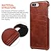 iPhone 8 Plus Case,iPhone 7 Plus Case,Benuo[Card Slot Vintage Series] Premium Genuine Leather Card Case,3 Card Slots, Ultra Slim, Soft Leather Cover for iPhone 8 Plus/7 Plus 5.5 inch(Brown)