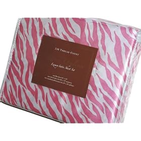 Pink / White Zebra Stripes Luxury Satin Sheets 230 Thread Count FULL 51VFrJsLs3L. SL500 AA280 Pink / White Zebra Stripes Luxury Satin Sheets 230 Thread Count FULL