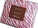 Pink / White Zebra Stripes Luxury Satin Sheets 230 Thread Count - TWIN