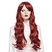 YOPO Halloween Wig Long Wavy Curly Hair Wigs for Women Synthetic Cosplay Costume Party Wig, Full Wig, 29.5'' Hair Wigs with Bangs, Heat Resistant, Daily Use, Free Cap & Hair Pins