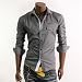 Herrenhemd Casual Style modische schlanke Linie grau(HC908)