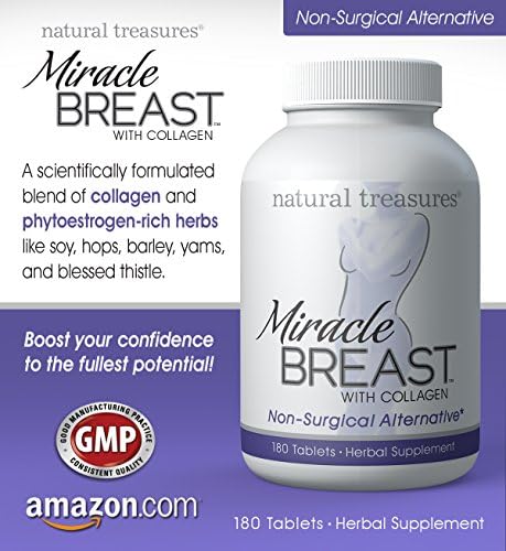 "Miracle Breast with Collagen, Non-Surgical Alternative, 180 Tablets"