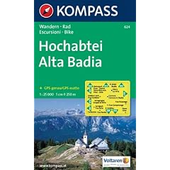 Hochabtei, Alta Badia: Wander- und Radkarte. Carta escursioni, bike. GPS-genau. 1:25.000