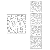 Floral Cutout Screen Decor Panel, Set of four - White