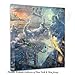 Thomas Kinkade Tinker Bell and Peter Pan Fly to Neverland 14 x 14 Gallery Wrapped Canvas