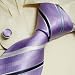 Purple striped tie for men stripes handmade discount silk ties cuff links set A1077