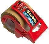 Scotch Super Strength Mailing Tape With Dispenser, 2 inch x 22 1/5 yard, Tan Color