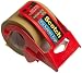 Scotch Super Strength Mailing Tape With Dispenser, 2 inch x 22 1/5 yard, Tan Color