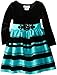 Bonnie Jean Girls Snowflake Christmas Holiday Dress, Red, 4-6X