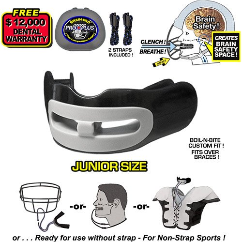 Brain Pad PRO+PLUS Strapped/Strapless Combo Youth Mouth Guard