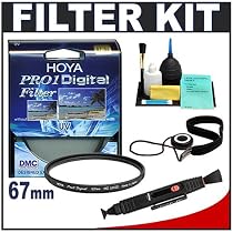 Hoya DMC Pro1 Digital 67mm Ultraviolet UV Lens Filter + Accessory Kit for Canon, Nikon, Sony, Olympus & Pentax Lenses