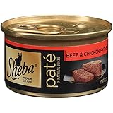 SHEBA Pate in Natural Juices Beef and Chicken Entree Canned Cat Food 3 Ounces (Pack of 24)