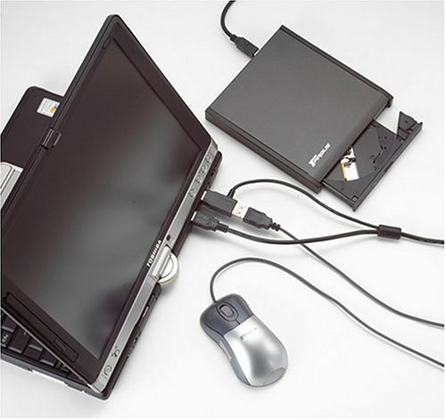Targus PADVD010U USB 2.0 DVD & CD-ROM Slim External Drive - Black image