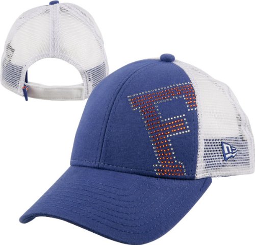 Florida Gators Women's New Era Jersey Shimmer Adjustable Trucker Mesh Strapback Hat