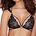 FUNOC® Women's Sexy Cross Strappy Bralette Deep V Floral Lace Bra