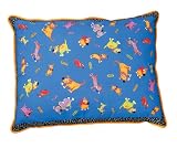 Fat Cat Doggy Hoots Dog Bed, Medium, Blue