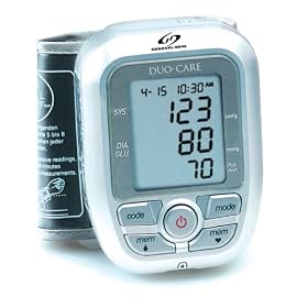 GenExel-Sein DUO-CARE Combined Blood Glucose and Wrist Blood Pressure Monitor