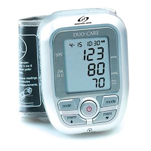GenExel-Sein DUO-CARE Combined Blood Glucose and Wrist Blood Pressure Monitor