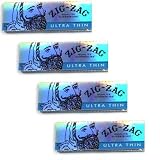 Zig Zag 1.25 Ultra Thin Cigarette Rolling Papers, 4 Packs