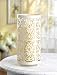 FLORAL GLASS CANDLE HOLDER WHITE WEDDING CENTERPIECE