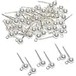 20 Ball Loop Earrings Round Sterling Silver Parts 4mm