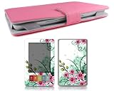 Bundle Monster Barnes & Noble Nook Synthetic Leather Case Cover Jacket + Skin Sticker + Screen Protector Ebook Accessories Combo - Fit 3G and Wifi Version