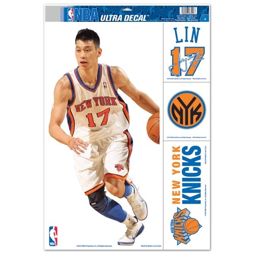 New York Knicks Official 11"x17" sheet NBA Car Window Cling Decal