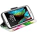 LG K8 Case, LG Phoenix 2 Case, LG Escape 3 Case, Wrist Strap Flip Folio [Kickstand Feature] Pu Leather Wallet Case with ID&Credit Card Slot for K8, LG Phoenix 2, Lg Escape 3 Wallet, Flower Pedal