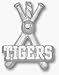 Louisiana State (LSU) Tigers Tigers Baseball Bats Pendant - Sterling Silver Jewelry