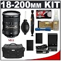 Nikon 18-200mm f/3.5-5.6 G ED VR [Vibration Reduction] II DX Lens + 2 EN-EL9 Battery Packs + Nikon Case + Accessory Kit for Nikon D40, D40x, D60, D3000 & D5000 Digital SLR Cameras