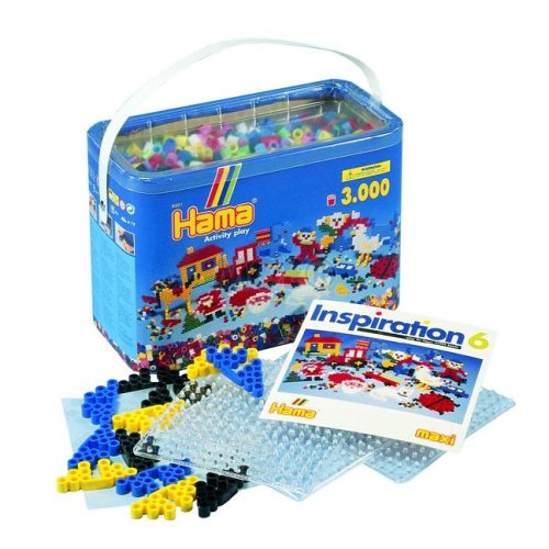 Childrens Toyshop  Toys : Hama Maxi Beads Set In A Bucket