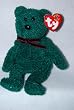 Ty Beanie Babies - 2001 Holiday Teddy Green with Ribbon on Neck