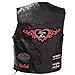 Diamond Plate™ Ladies Rock Design Genuine Leather Vest with Patches