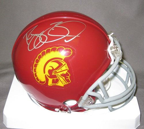 Reggie Bush USC Trojans NCAA Hand Signed Mini Football Helmet