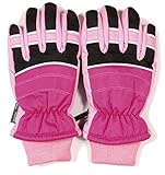 キッズ・ジュニア 女の子用 5本指 スキーグローブ 9247 19cm ピンク