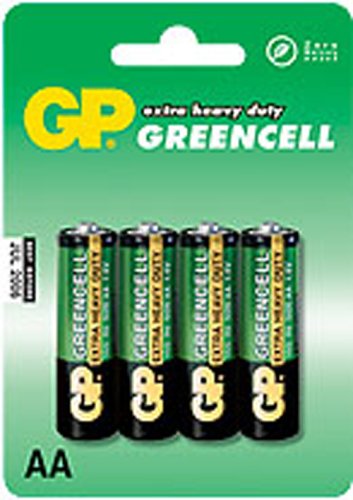 Childrens Toyshop  Electronics : GP Greencell Extra Heavy Duty Batteries AA (Card of 4)