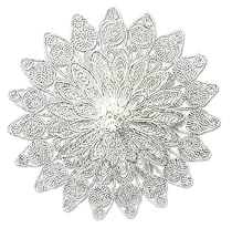 Brooch pendant, 'Dharma Chakra' 2" W 2" L