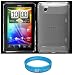 Clear Two Piece Snap-On Shiled Protector Case for HTC Flyer Tablet also compatible with Sprint HTC EVO View 4G Android Tablet + SumacLife TM Wisdom*Courage Wristband