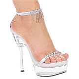 6 Rhinestone Heel Sandal