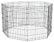 EliteField Black 48" Exercise Pen, 8 Panels, Each Panel 24" Wide x 48" High