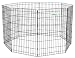 EliteField Black 48" Exercise Pen, 8 Panels, Each Panel 24" Wide x 48" High