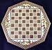 Chesboard with Persian Khatam Inlay and Hand-painted Ends with Nomadic Motif