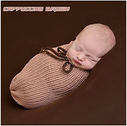 Newborn Kids Sleeping Bag Crochet Knit Costume Photo Photography Prop Outfits JunMing INC (Cap Brown)